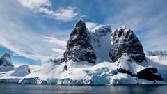 Landscapes nature snow winter water clouds skylines