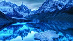Landscapes nature snow winter water Mountains ice lakes 