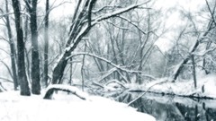 Landscapes nature snow winter water rivers