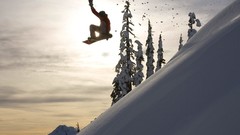 Landscapes nature Sports Snowboarding air Washington mount baker
