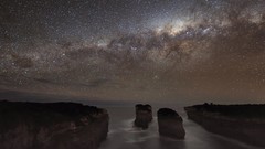 Landscapes nature Stars Australia Milky Way cliffs national 