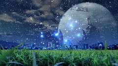 Landscapes nature Stars grass