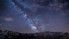 Landscapes nature Stars Mountains