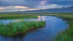 Landscapes nature storm California valleys Bishop