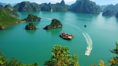 Landscapes nature summer Ha Long Bay Viet Nam