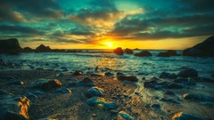 Landscapes nature sun clouds Beaches HDR Photography