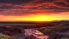 Landscapes nature sun clouds dawn