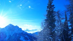 Landscapes nature sun Mountains