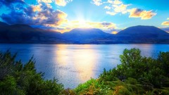 Landscapes nature sun Mountains ripples