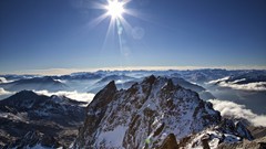 Landscapes nature sun Mountains skyscapes