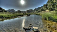 Landscapes nature sun rivers