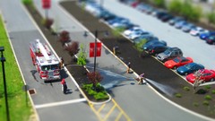 Landscapes nature tilt-shift firefighter