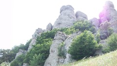 Landscapes nature Trees cliffs rocks cliff