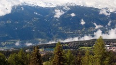 Landscapes nature Trees clouds