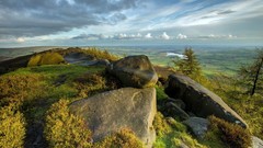 Landscapes nature Trees clouds