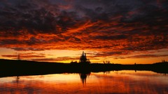Landscapes nature Trees clouds lakes reflections