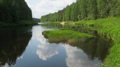 Landscapes nature Trees clouds lakes reflections forests 