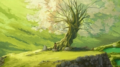 Landscapes nature Trees grass