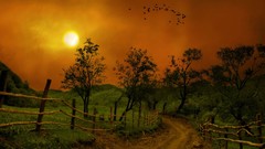 Landscapes nature Trees Green