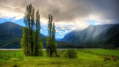 Landscapes nature Trees Mountains