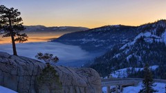 Landscapes nature Trees Mountains