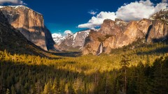 Landscapes nature Trees Mountains