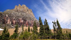 Landscapes nature Trees Mountains