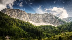 Landscapes nature Trees Mountains Green