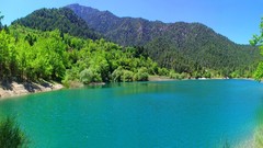 Landscapes nature Trees Mountains Green lakes forests turquoise 