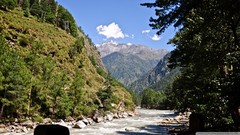 Landscapes nature Trees Mountains Green rivers