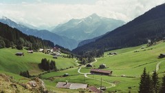 Landscapes nature Trees Mountains hills