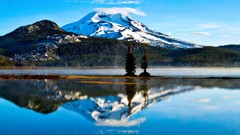 Landscapes nature Trees Mountains lakes forests