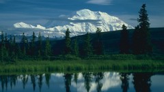 Landscapes nature Trees Mountains lakes reflections