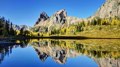 Landscapes nature Trees Mountains lakes reflections