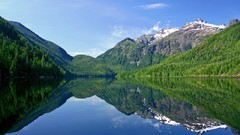 Landscapes nature Trees Mountains lakes reflections landmark