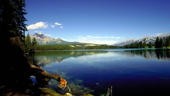 Landscapes nature Trees Mountains lakes rivers