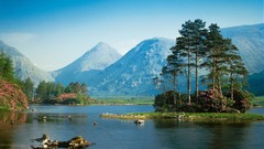 Landscapes nature Trees Mountains rivers