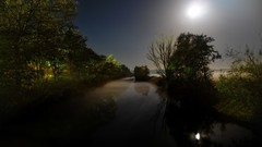 Landscapes nature Trees night water lakes forests scenic