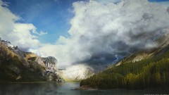 Landscapes nature Trees rivers artwork digital art fantasy art