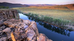 Landscapes nature Trees rivers valleys