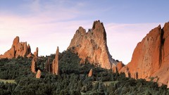 Landscapes nature Trees rock formations