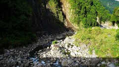 Landscapes nature Trees rock water Mountains sunlight rivers