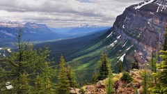 Landscapes nature Trees snow Mountains forests valleys