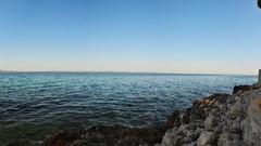 Landscapes nature Trees water blue ocean coast rocks Beaches