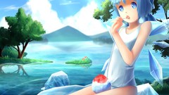 Landscapes nature Trees water clouds food wings crystals 