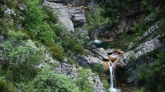 Landscapes nature Trees water France lagoon waterfalls cliffs 