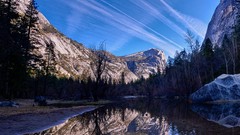Landscapes nature Trees water lakes blue skies skyscapes 