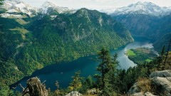 Landscapes nature Trees water Mountains Green germany lakes 