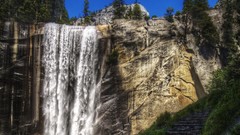 Landscapes nature Trees waterfalls