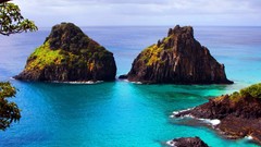 Landscapes nature two rocks Brazil